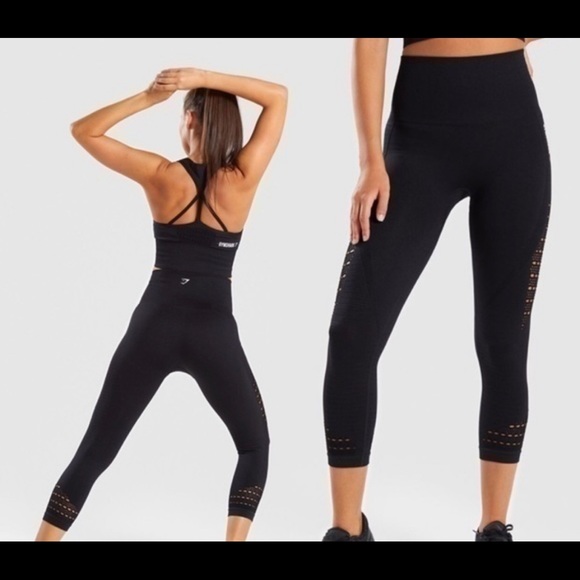 Gymshark Pants - Gymshark ENERGY SEAMLESS CROPPED LEGGINGS small